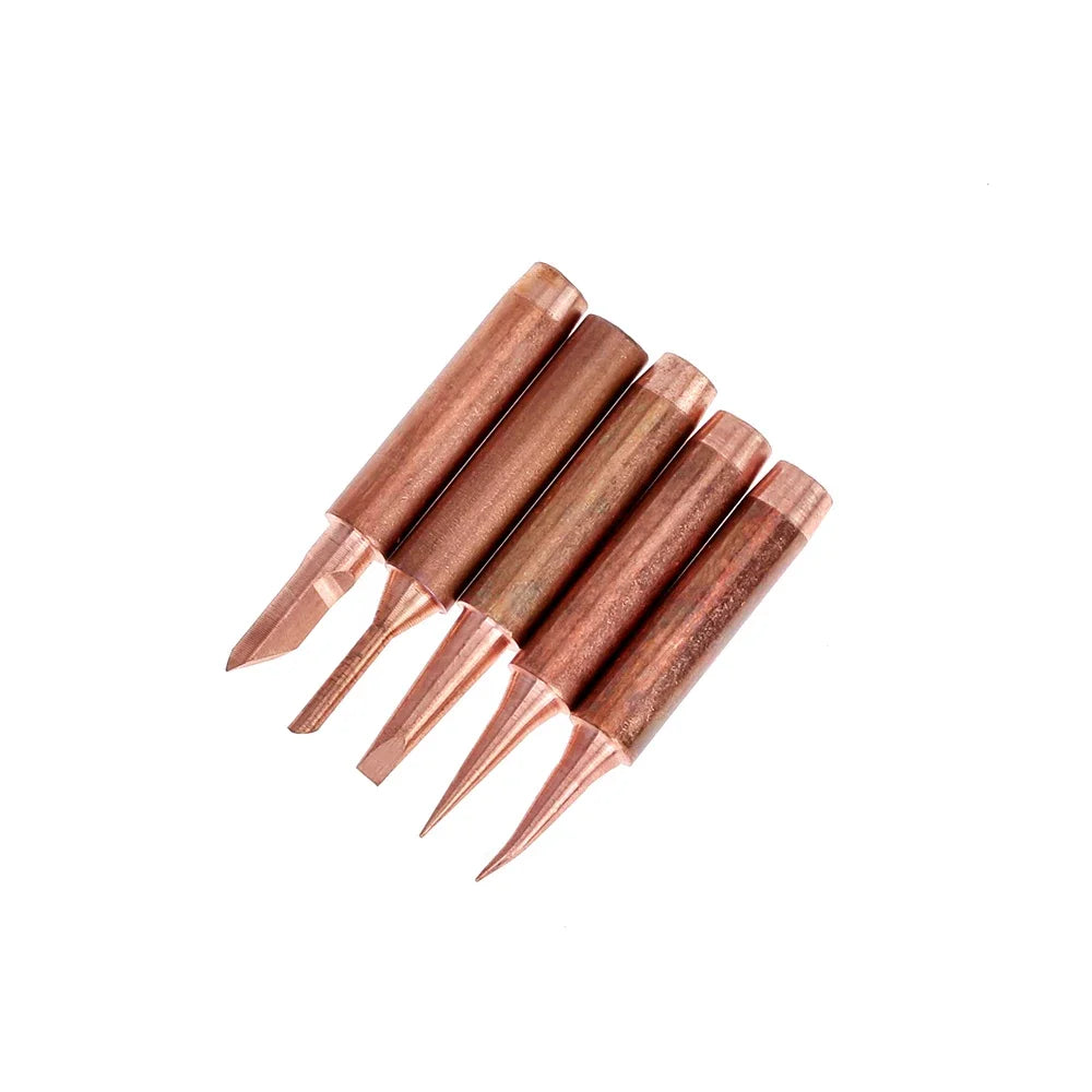 5pcs 900M-T Pure Copper Soldering Iron Tip Lead-free Solder Tips Welding Head BGA Soldering Tools Branding Iron Peaceful Pleasures Health and Wellness