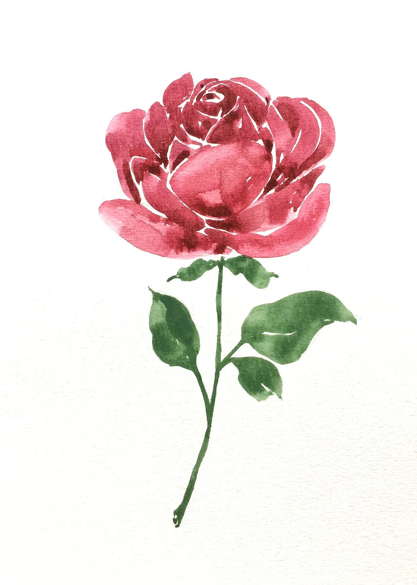 Watercolor Floral Canvas Wall Art Print | Unframed Poster