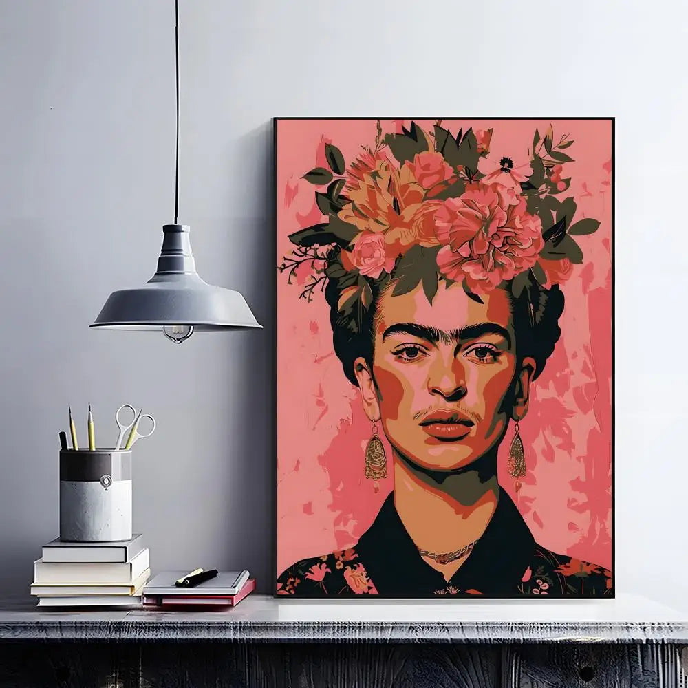 Frida Kahlo Anime Wall Poster – Self-Adhesive Waterproof PVC Art Wall Art Poster Peaceful Pleasures Health and Wellness z8 21X30cmNoframe