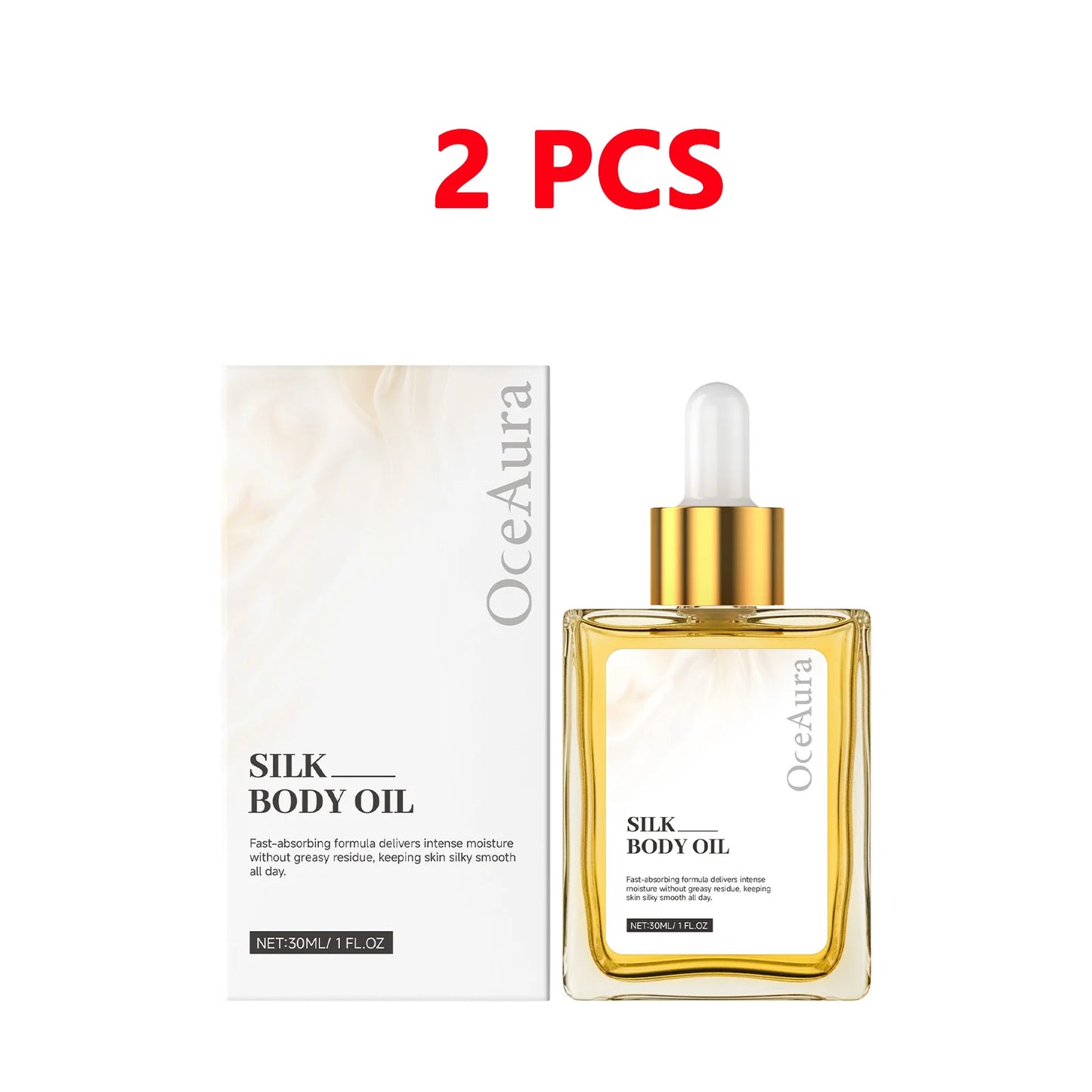 HOEGOA Silk Body Oil – Firming Anti-Aging Dry Oil for Crepey Skin