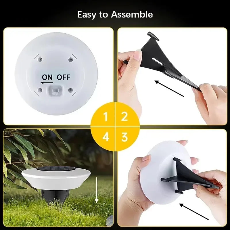 Solar LED Garden Ground Lights | Waterproof Outdoor Lawn Decor