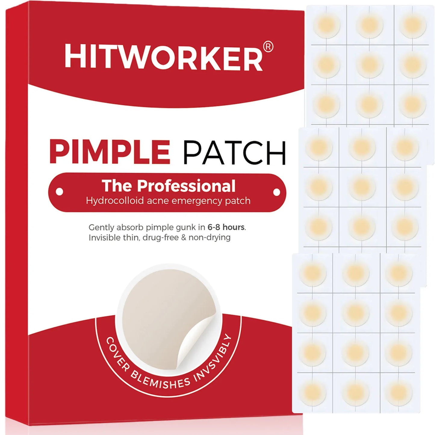 Invisible Waterproof Hydrocolloid Acne Patches – All Skin Types