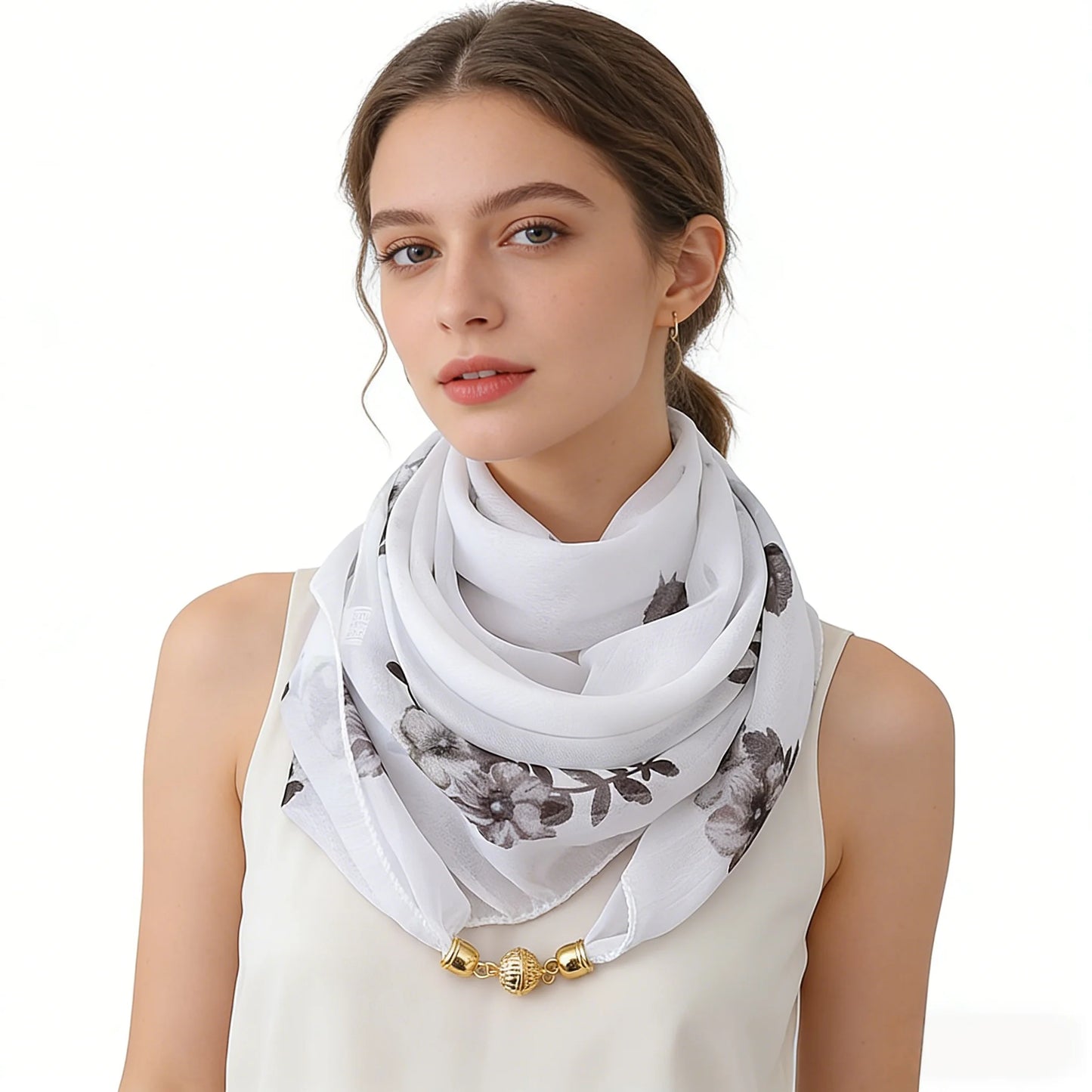 Women's Lightweight Chiffon Satin Scarf – Hair Wrap & Neck Cover Chiffon Head Scarf Peaceful Pleasures Health and Wellness