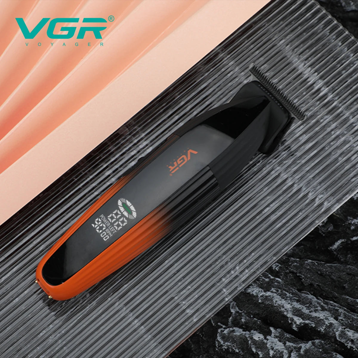 VGR high-end electric hair clipper 9000 RPM professional grade hair trimmer gradient color metal body carving push shear V-889T Peaceful Pleasures Health and Wellness