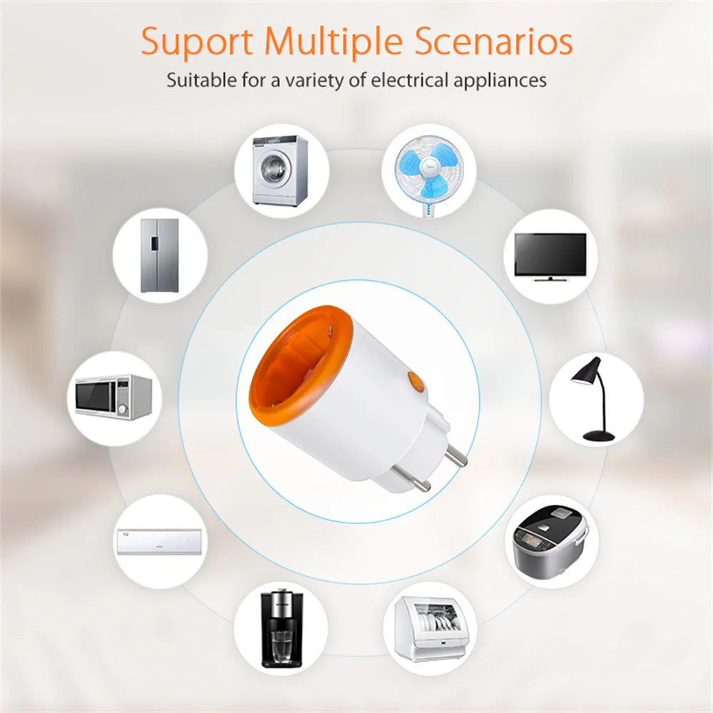 Tuya Zigbee 3.0 Smart Powe Plug EU 16A Outlet Socket Child Lock Smart Life Remote Control Work for Homekit Alexa Google Home Peaceful Pleasures Health and Wellness