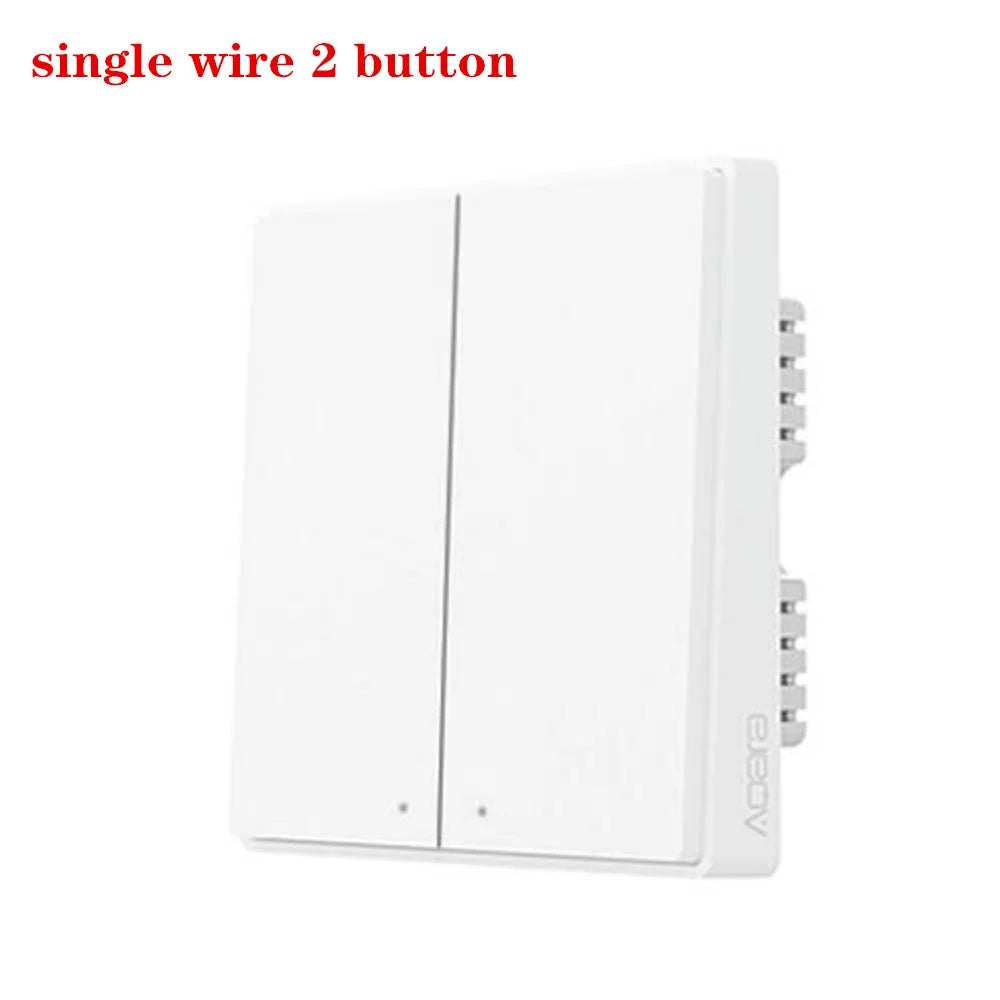 Original Aqara D1 Smart Wall Switch Zigbee Wired/Wireless Wall Switch 1/2/3 Button Switches For Mijia Mi Home APP Apple Homekit Peaceful Pleasures Health and Wellness single wire 2 button