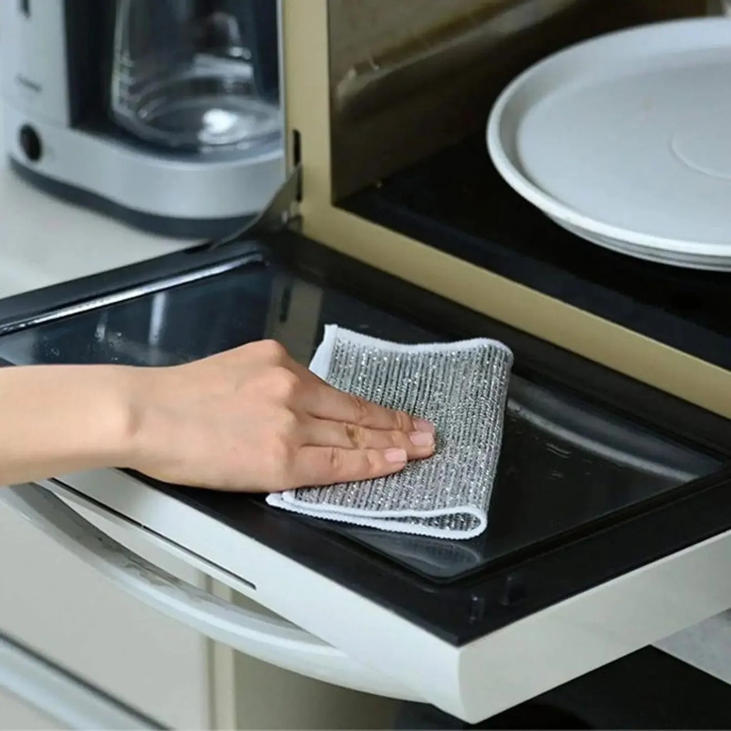 Magic Cleaning Cloth Metal Steel Wire Dish Pot Washdishing Cloths Kitchen Rags Clean Tools Thickened Double -sided Cloth Gadgets Peaceful Pleasures Health and Wellness