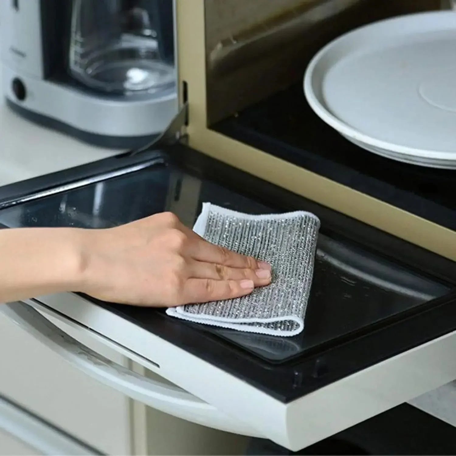 Magic Cleaning Cloth Metal Steel Wire Dish Pot Washdishing Cloths Kitchen Rags Clean Tools Thickened Double -sided Cloth Gadgets Peaceful Pleasures Health and Wellness
