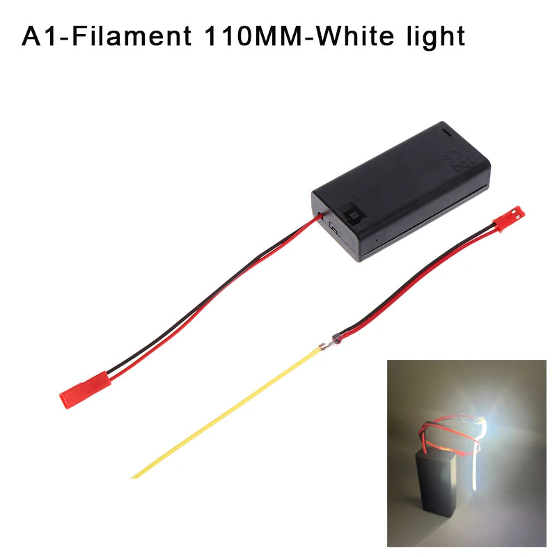 DC3V LED COB Filament Flexible Lamp 3000K 6000K 110mm 190mm 300mm Bulb Parts LED Diode Decor With AA Batteries Box Peaceful Pleasures Health and Wellness A1