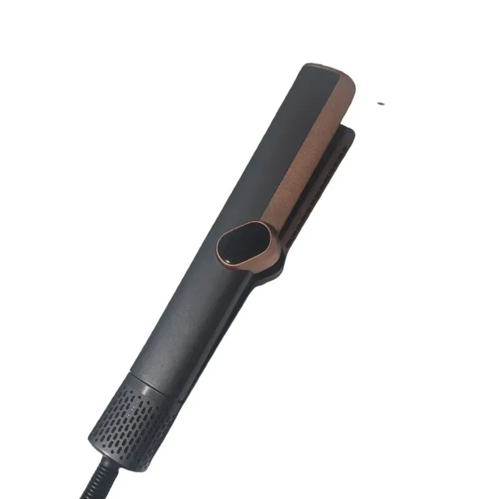 Multi Styler 2in1 LCD Display Hair DryerWet and Dry Hair Straightener Ion Portable Air Styling Hair Straighten Peaceful Pleasures Health and Wellness black gold EU