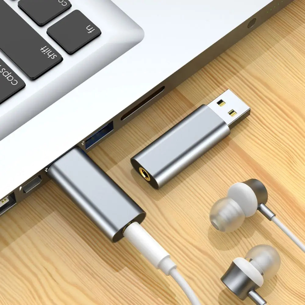 USB To 3.5mm Headphone 3.5mm Adapter External Stereo-Sound Audio Earphone Jack Adapter Mini Portable Wired Headset Converter Peaceful Pleasures Health and Wellness
