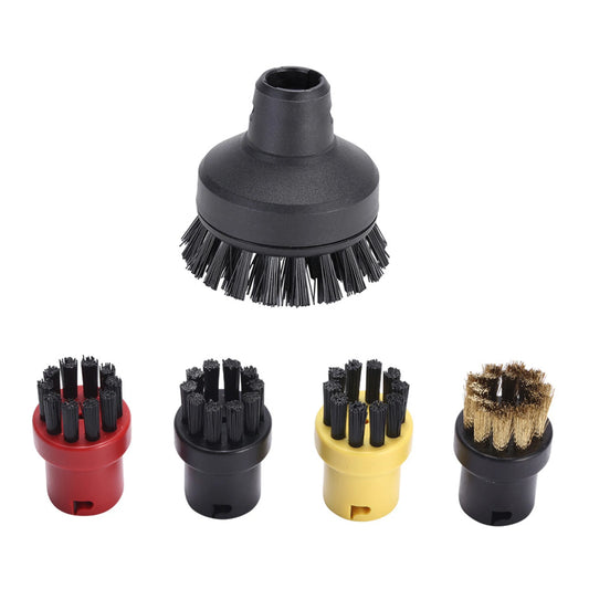 5-Pc Round Brush Set for Karcher SC1–SC7 Steam Cleaners Steam Cleaner Brush Kit Peaceful Pleasures Health and Wellness