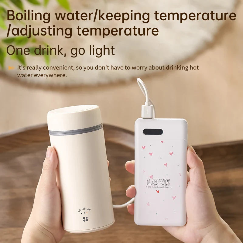 URGGU 55°C USB-C Thermostatic Heating Cup | 304 Stainless Steel