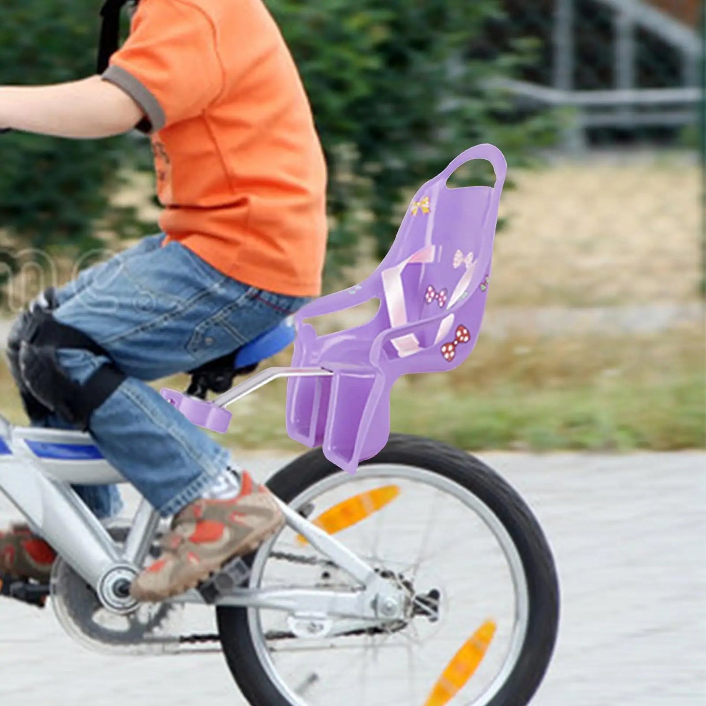 Kids Bike Doll Seat with Stickers – Universal Bicycle Accessory