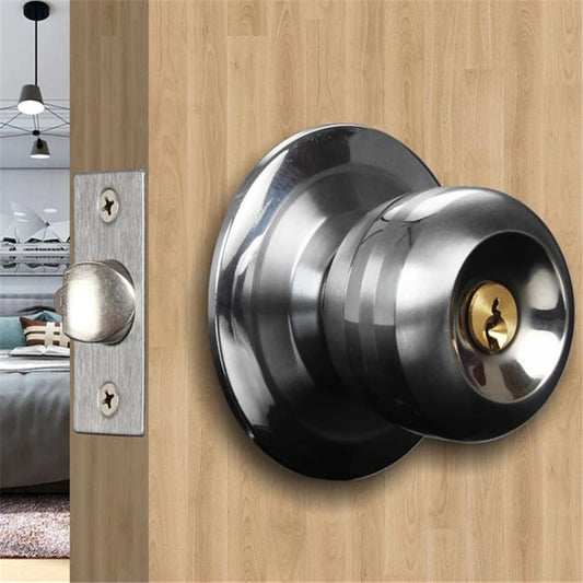 Interior Spherical Door Handle Lock Aluminium Alloy Household Bathroom Door Locks Hotel Restroom Door Locks Hardware Supplies Peaceful Pleasures Health and Wellness