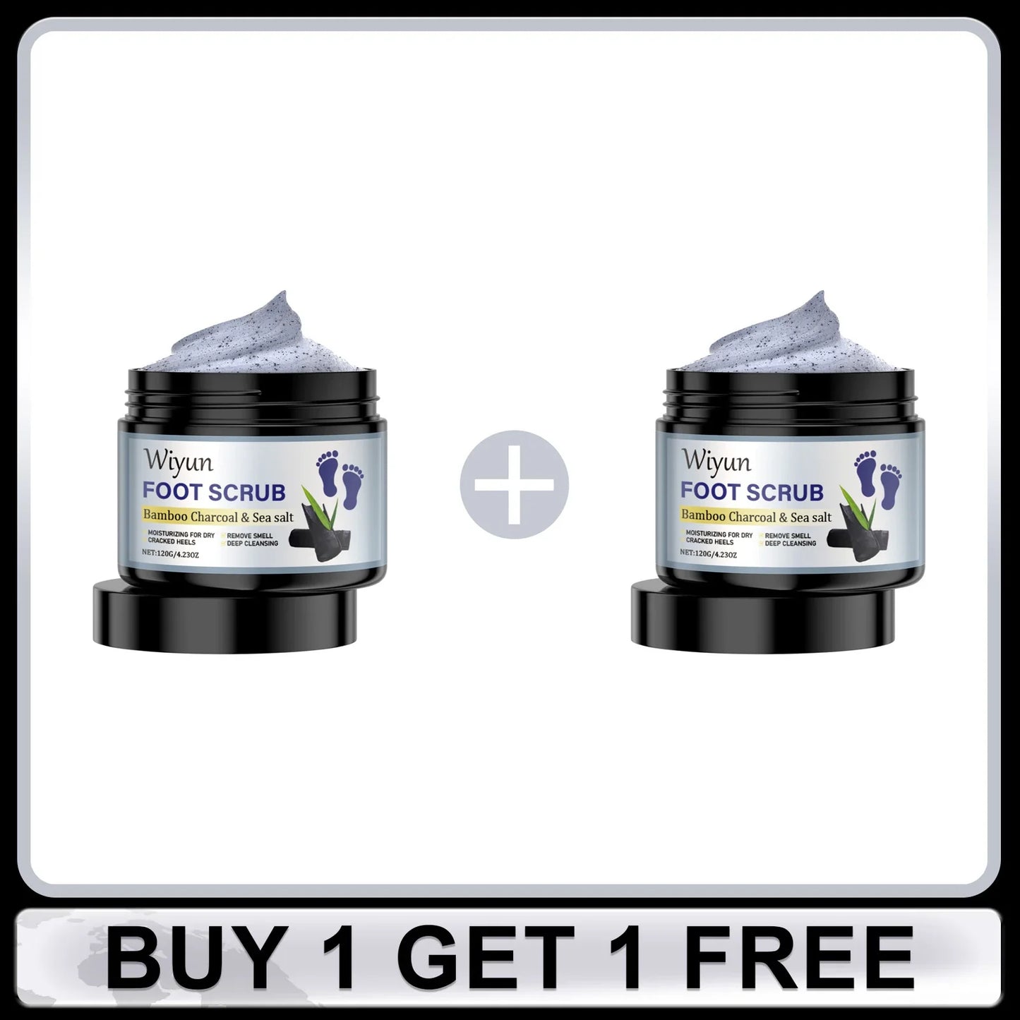 Bamboo Charcoal Foot Scrub Cream – Exfoliate & Soften Feet