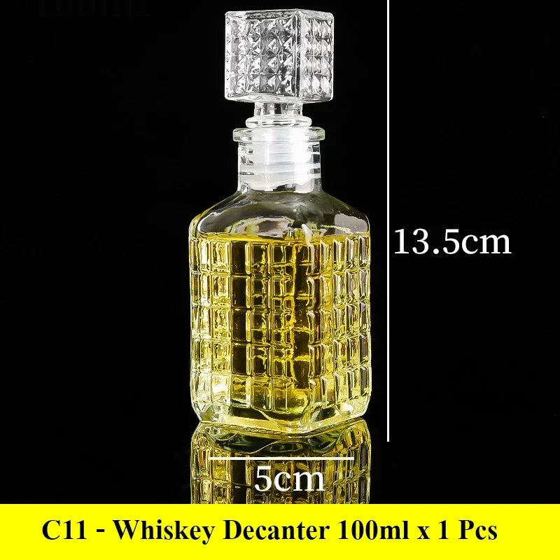 High End Transparent Glass Small Bottle 50/100ml Whiskey Mini Creative Red Bottle Peaceful Pleasures Health and Wellness 100ml 2