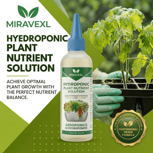 MIRAVEXL 115ml Hydroponic Liquid Plant Food Nutrients All-Purpose Slow Release Fertilizer For Indoor Flowers Garden Accessories Peaceful Pleasures Health and Wellness 3 bottle (115 ml)
