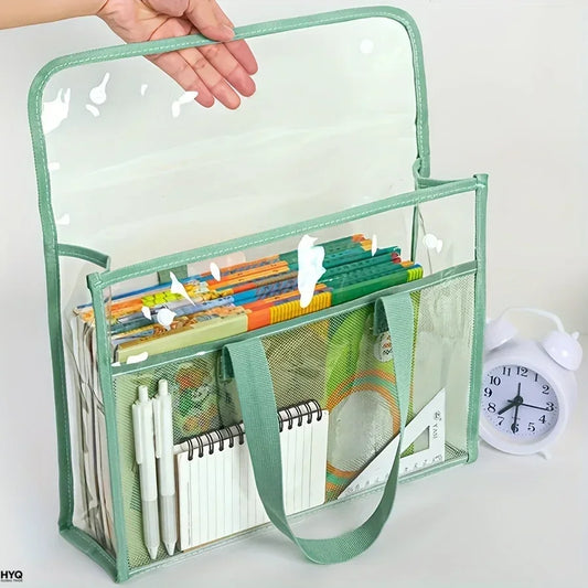 1 Large Capacity Portable Transparent Waterproof Handheld Folder Peaceful Pleasures Health and Wellness