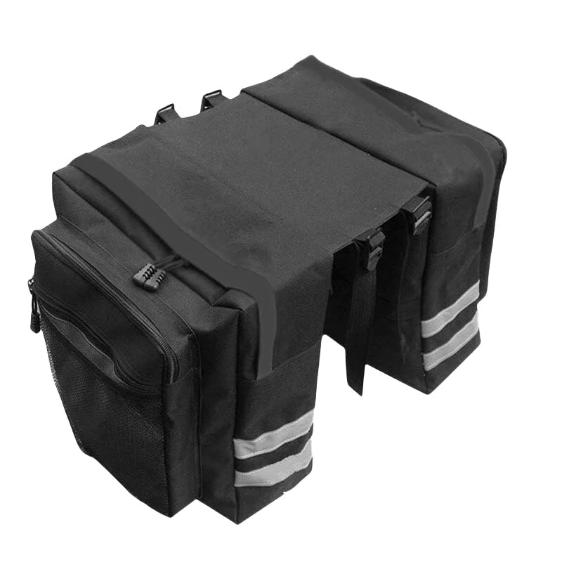 Large Capacity Cycling Saddle Bag for Mountain Bike Long Distance Bicycle Cargo Pouch Riding Pack Outdoor Sports Gear Storage Peaceful Pleasures Health and Wellness black