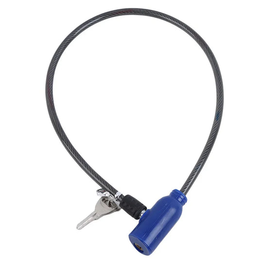 Bicycle Safety Lock Metal Universal Anti-Theft Lock Motorcycle Wire Lock Safety Cable with 2 Keys Bicycle Outdoor Supplies Peaceful Pleasures Health and Wellness black
