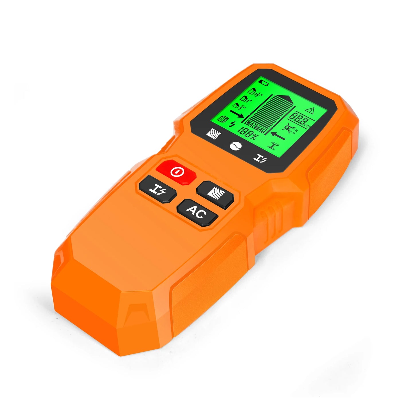 HW-QB6 Wall Stud Finder Sensor Wall Scanner 5 in 1 LCD Electronic Detector Edge Center Wood Current Metal AC Live Wire Detection Peaceful Pleasures Health and Wellness YELLOW