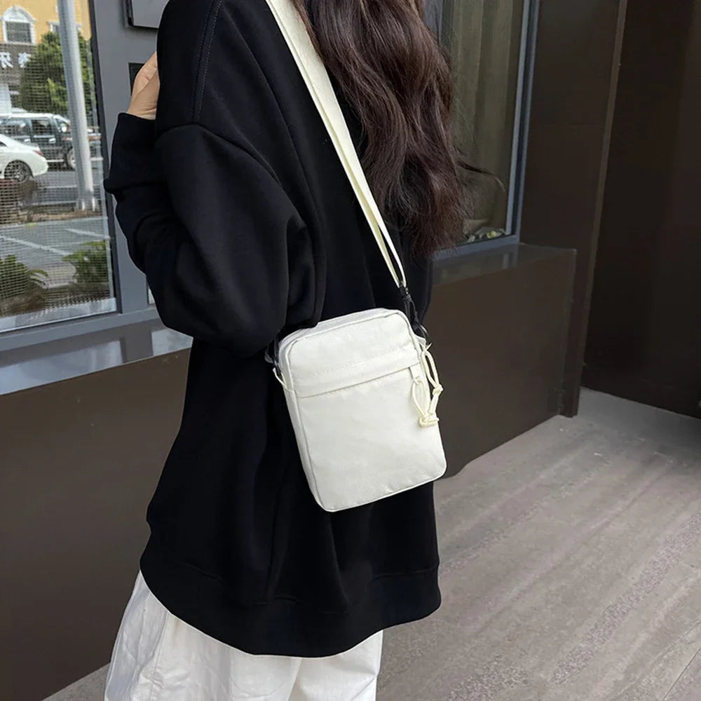 Minimalist Crossbody Sling Bag | Unisex Oxford Zipper Pouch
