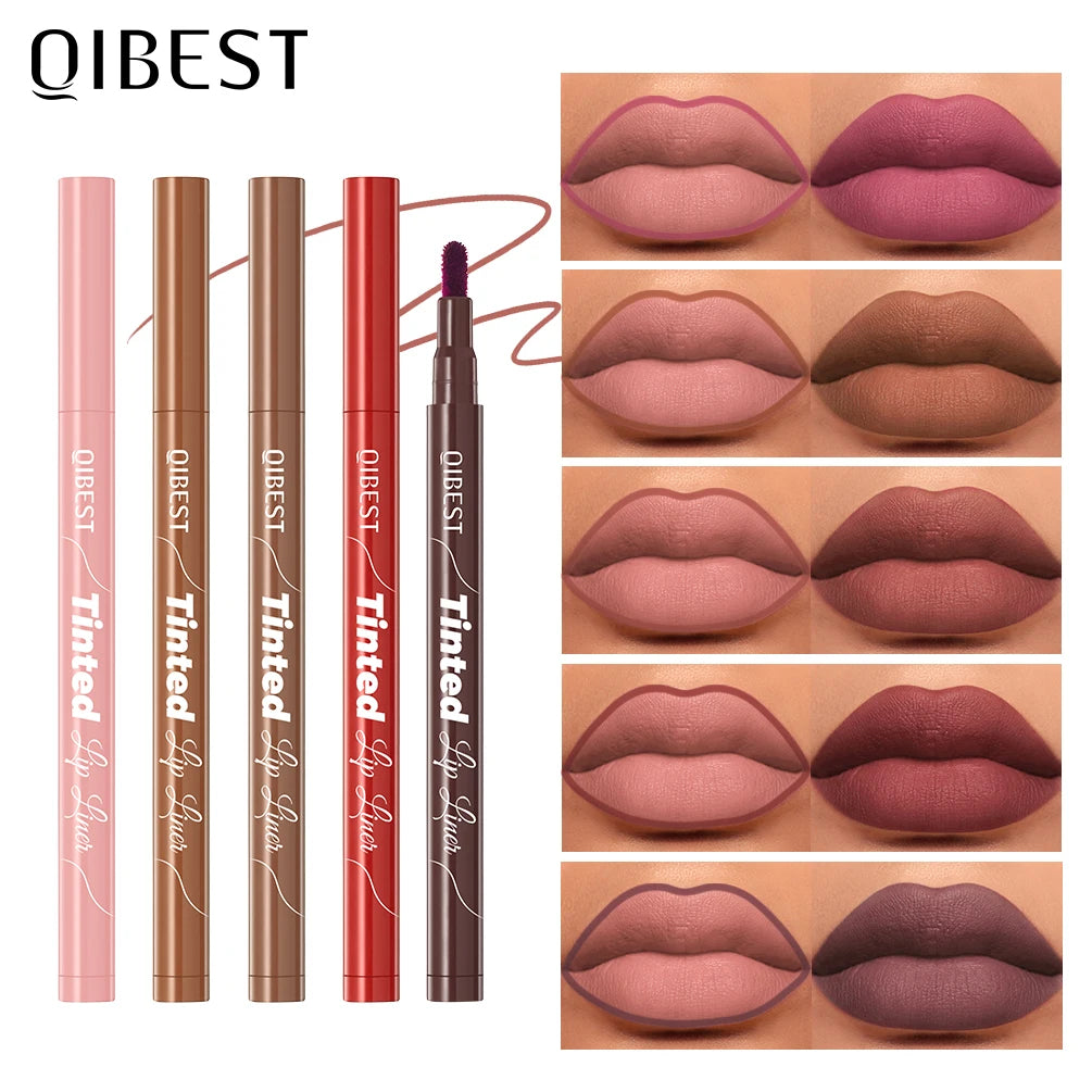 QIBEST Ultra-Precise Waterproof Lip Liner High Pigment Smooth Sweatproof Long-Lasting Wear For Perfect Lip Contour Pen Makeup Peaceful Pleasures Health and Wellness