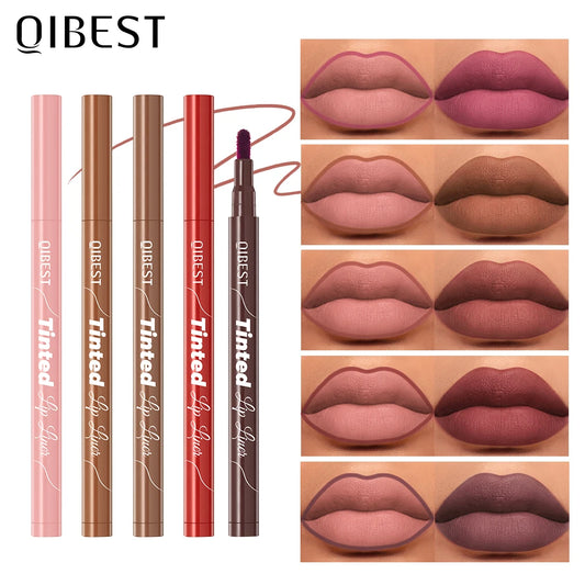 QIBEST Ultra-Precise Waterproof Lip Liner High Pigment Smooth Sweatproof Long-Lasting Wear For Perfect Lip Contour Pen Makeup Peaceful Pleasures Health and Wellness