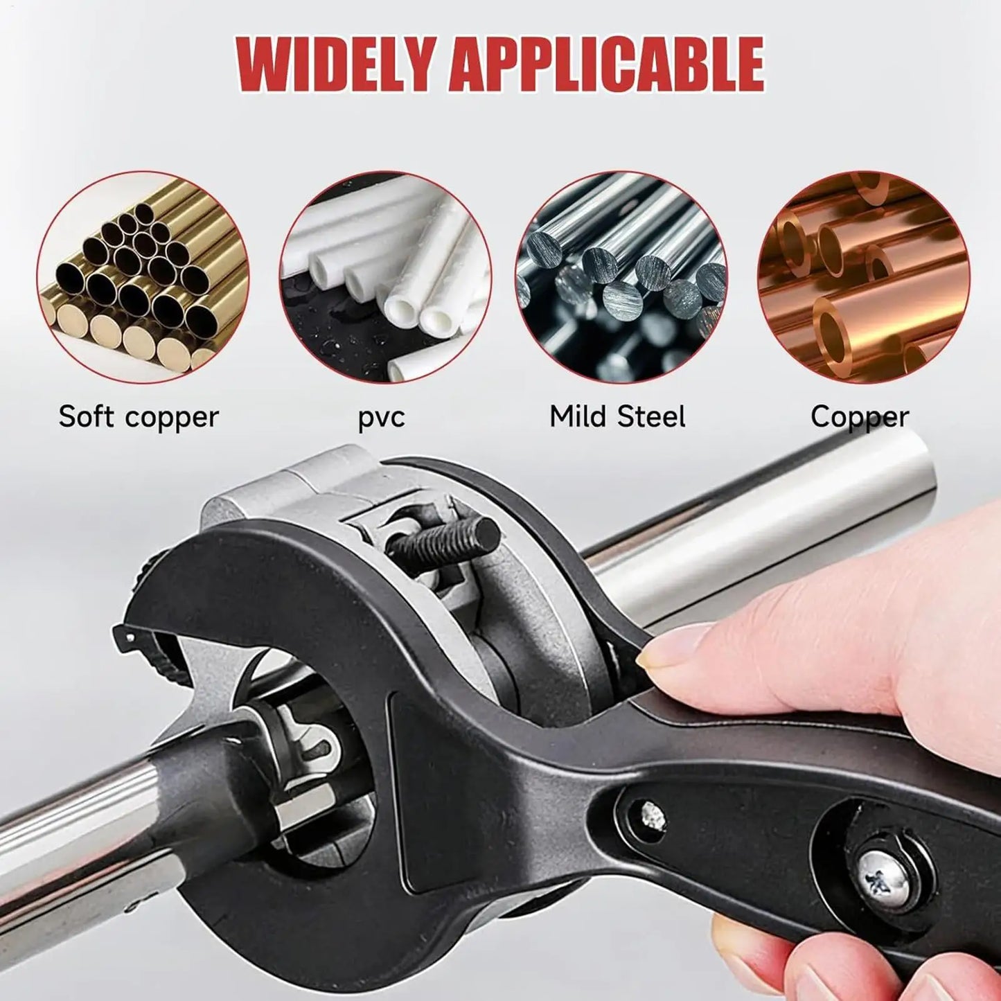 Ratchet Pipe Cutter 8–29mm | Copper, PVC & Aluminum Tubes