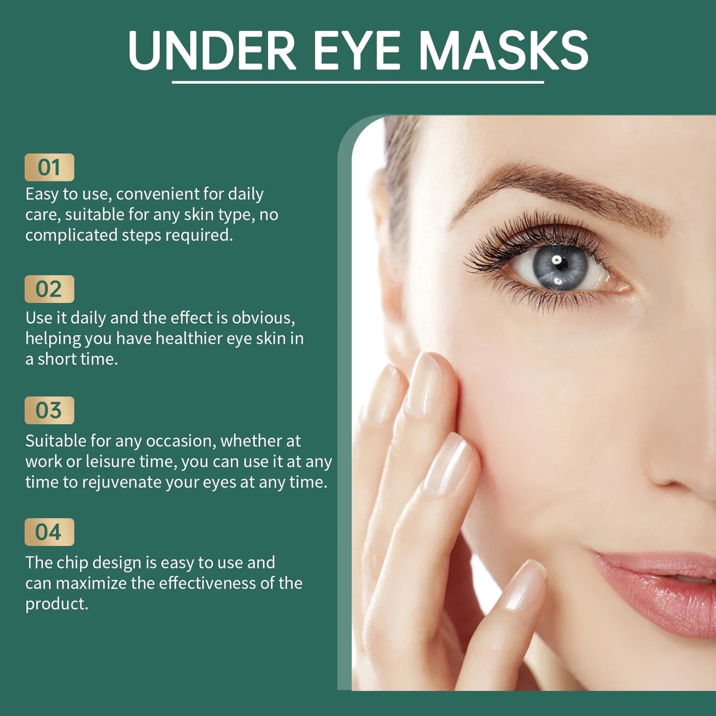 EELHOE Cucumber Eye Mask Patches – Dark Circles & Bags 60pc