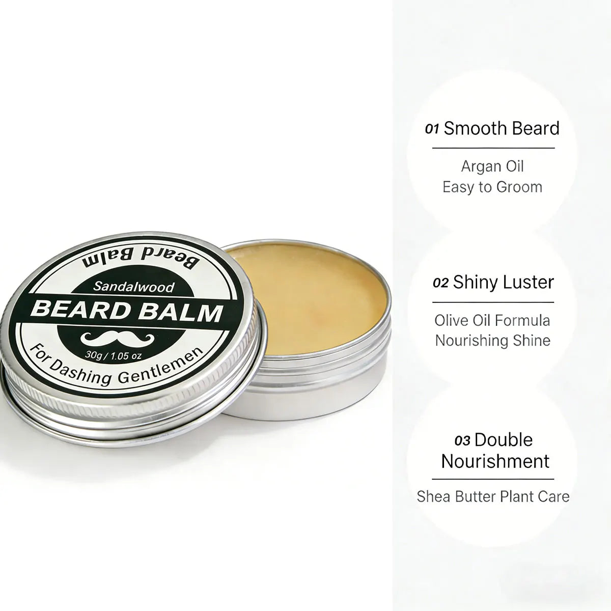 YURHERSU Strong Hold Beard Wax 30g – Matte Finish for Men
