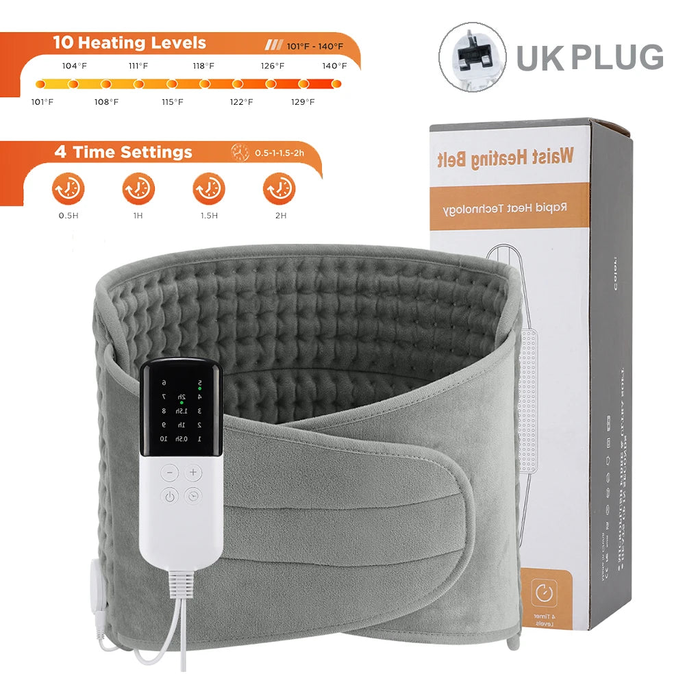 Home Electric Heating Pad Back Shoulder Office Winter Warming Blanket 10 Heat Thermal Mat Abdomen Period Menstrual Belt Peaceful Pleasures Health and Wellness 10 Heat UK PLUG 1