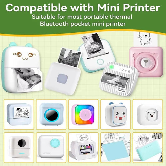 HD Color Thermal Printer Papers Glossy Vibrant Colors Holographic Thermal Paper Premium Smooth Finish Glitter Effect Peaceful Pleasures Health and Wellness