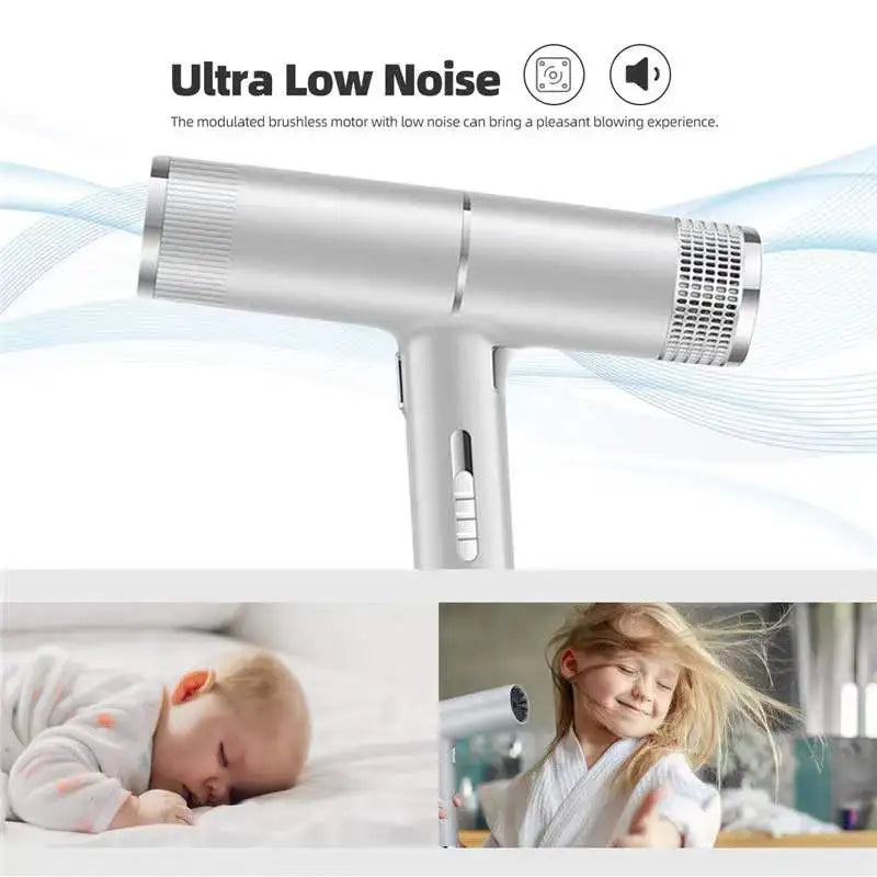 Professional Salon Hairdryer Household Strong Fast Drying Wind Gale Speed Portable Blow Dryer Anion Negative Ion Hair Dryer Peaceful Pleasures Health and Wellness