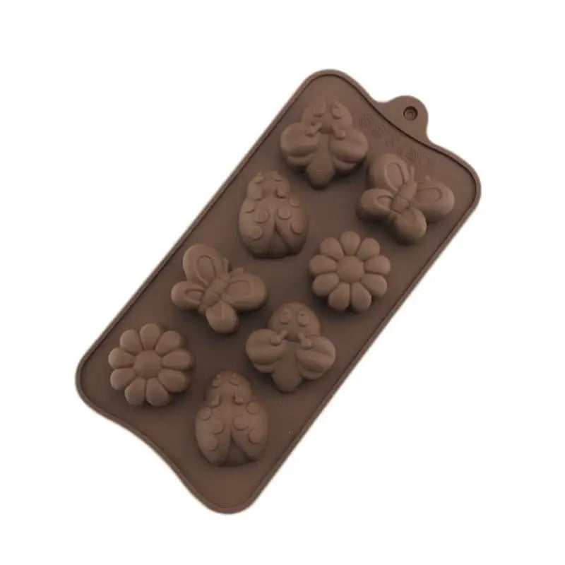 Silicone Flower Chocolate Mold – 8-Cavity BPA-Free Baking Mold