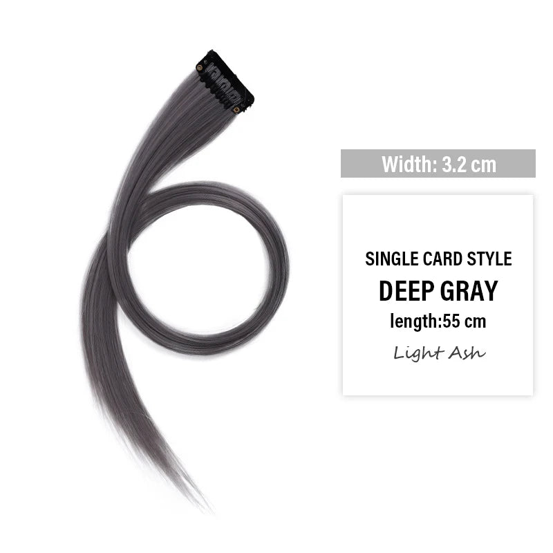 Colored Clip-In Hair Extensions | 55cm Synthetic Weft