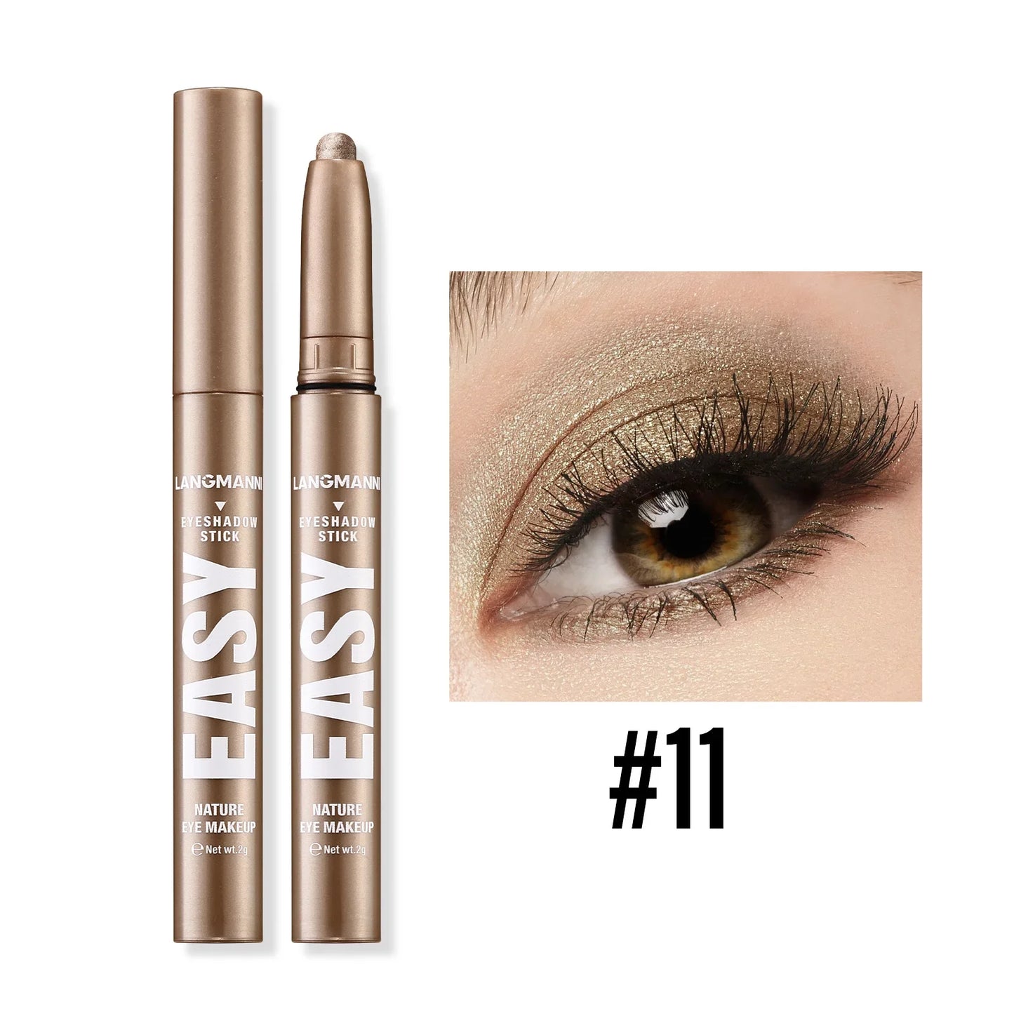 Langmanni Pearlescent Matte Eyeshadow Pencil – Waterproof Shimmer
