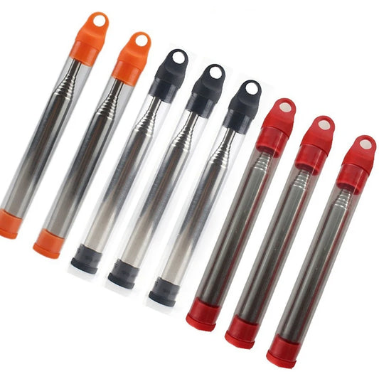 New Stainless Steel Fire Blowing Tube, Pocket Bellow Camping Fire-making Tool, Retractable Windproof Fire Blowing Stick Peaceful Pleasures Health and Wellness