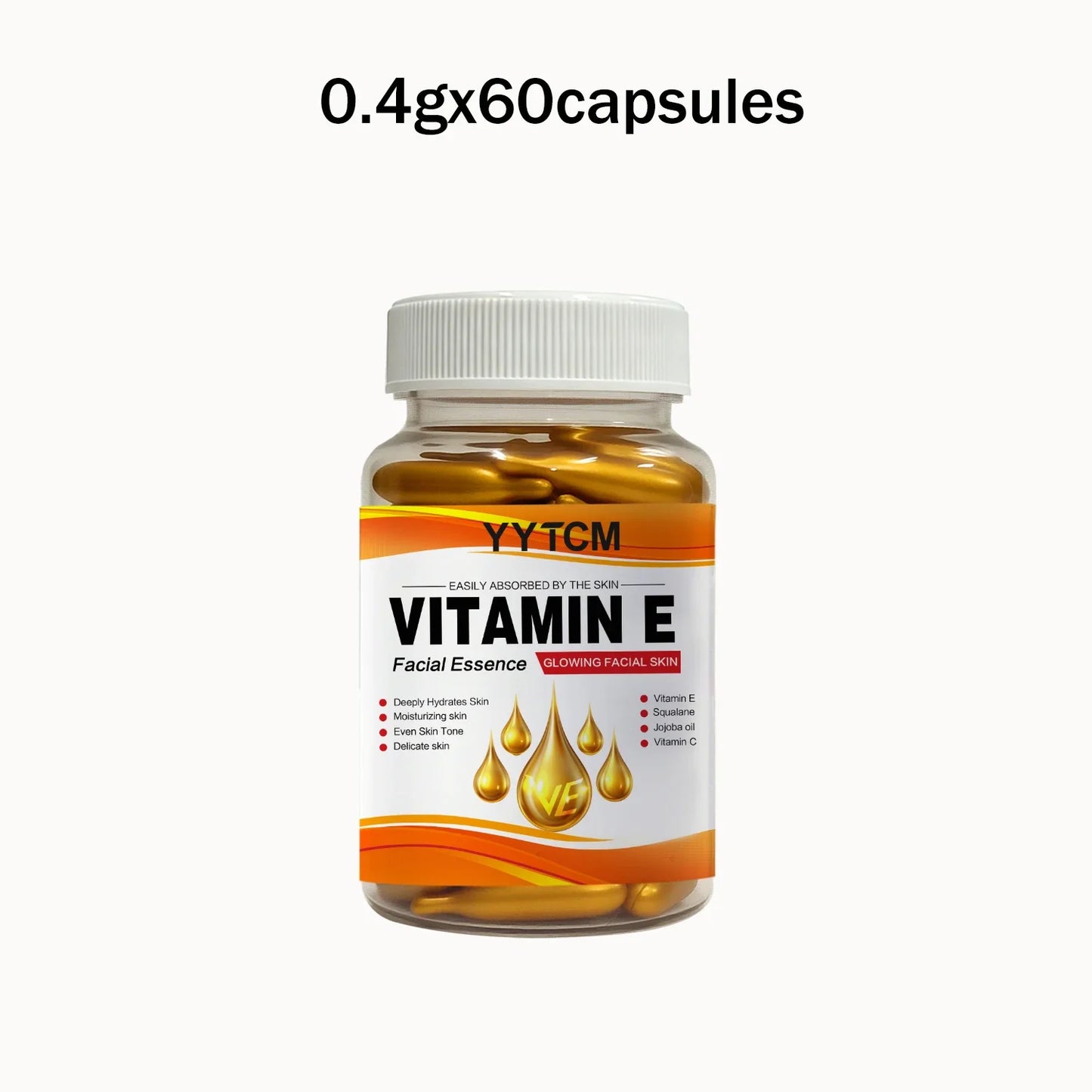 Vitamin E Capsule Essence – Squalane & Vitamin C | 90 Caps