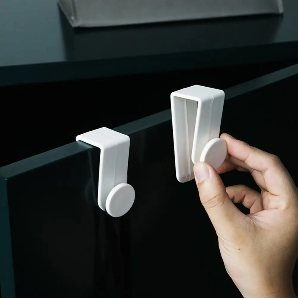 2/4Pcs Simple No Drilling Multifunctional Clothes Hanger Over The Door Cabinet Door Hook for Indoor Cabinet Door Hook door hook Peaceful Pleasures Health and Wellness
