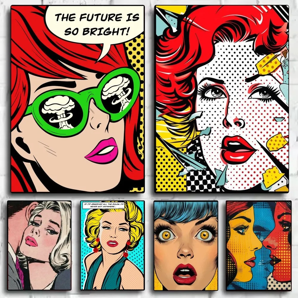 Abstract Pop Roy Lichtenstein Poster HD art sticky wall waterproof home living room bedroom bar aesthetic decoration Peaceful Pleasures Health and Wellness