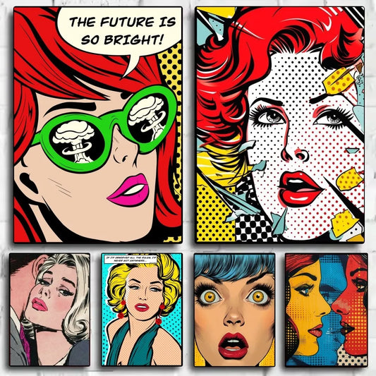 Abstract Pop Roy Lichtenstein Poster HD art sticky wall waterproof home living room bedroom bar aesthetic decoration Peaceful Pleasures Health and Wellness