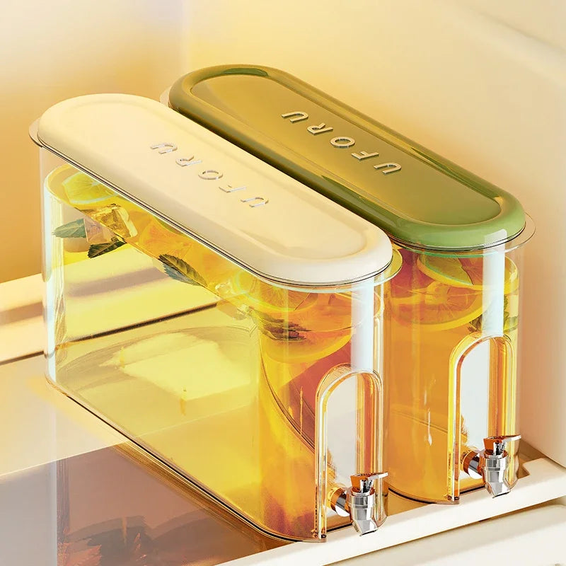 Cold Water Kettles Faucet for Home Use Large Capacity Sealed Sewn Food Grade Plastic Juice Refrigerator Cold Water Kettles New Peaceful Pleasures Health and Wellness