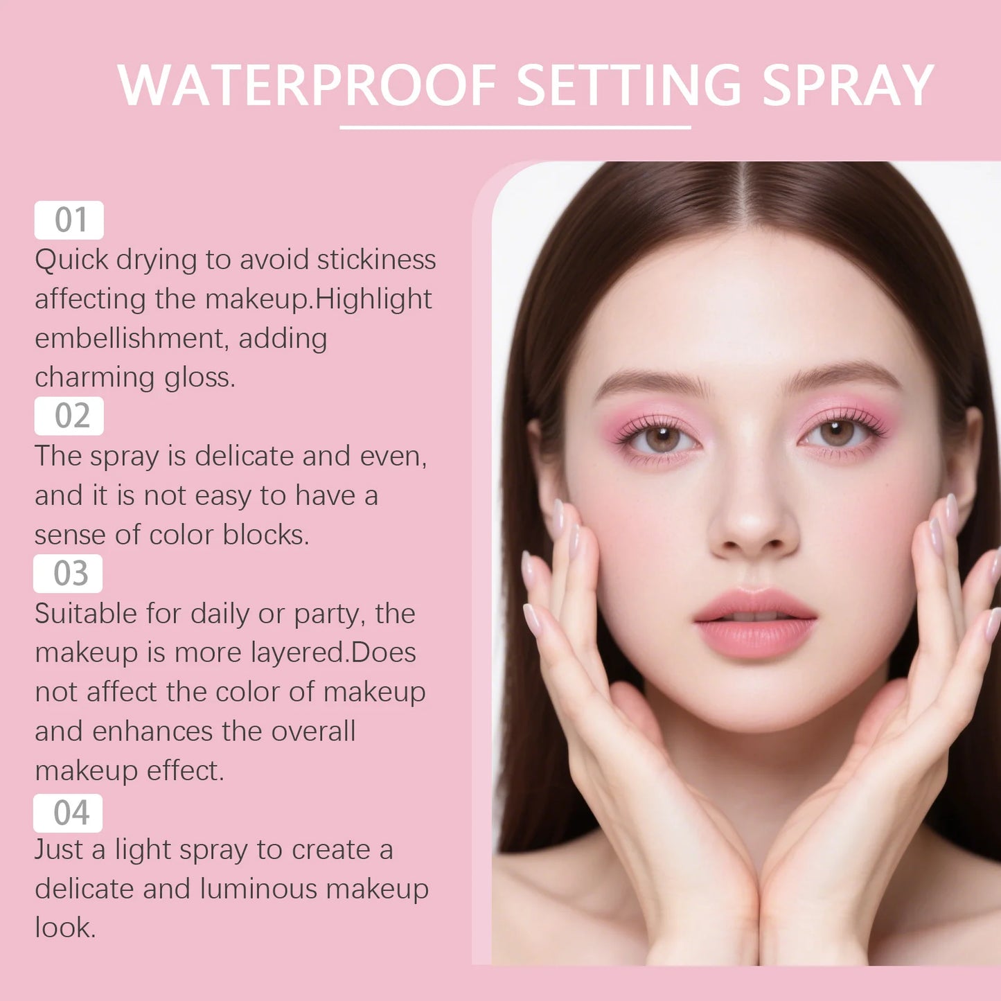 Clear Waterproof Setting Spray Moisturizing Oil Control Pore Tightening Glossy Matte Base Makeup Sweatproof Make-Up Fixer Spray Peaceful Pleasures Health and Wellness