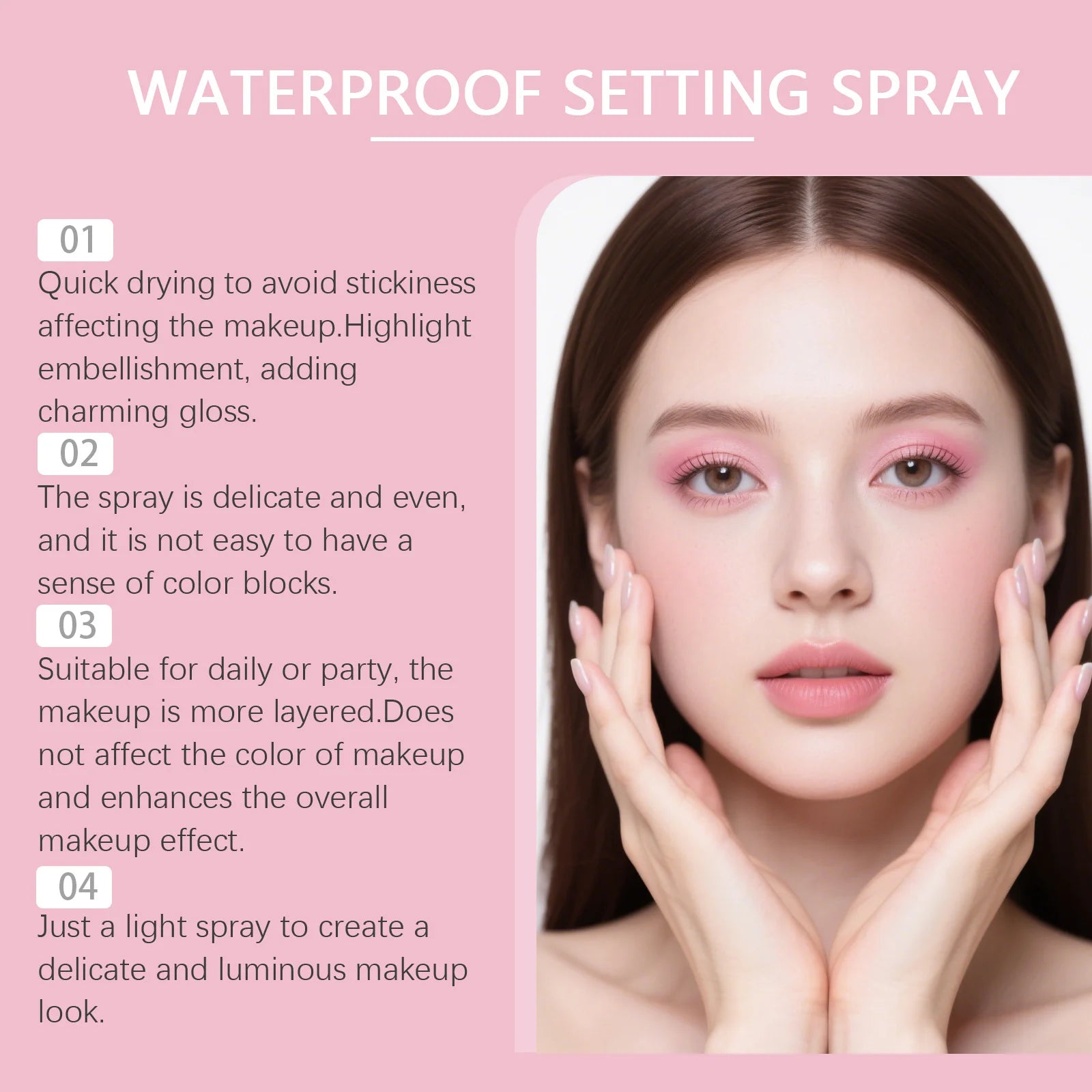 Clear Waterproof Setting Spray Moisturizing Oil Control Pore Tightening Glossy Matte Base Makeup Sweatproof Make-Up Fixer Spray Peaceful Pleasures Health and Wellness