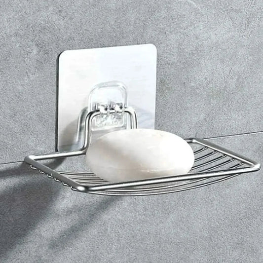 Stainless Steel Soap Rack | Punch-Free Wall Holder with Drain