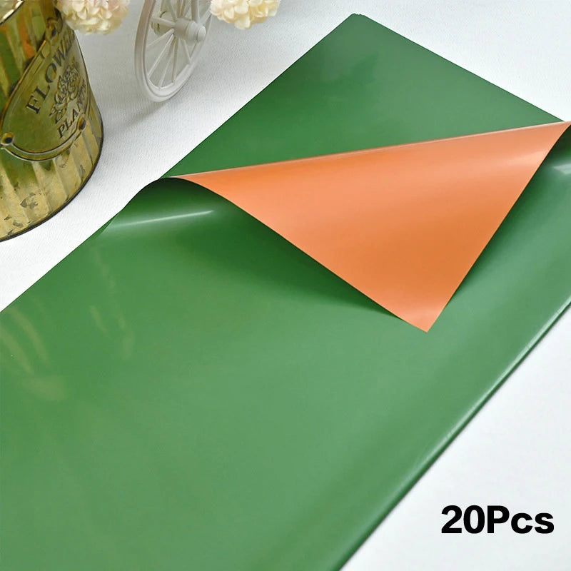 20Pcs Waterproof Two-Sided Floral Wrapping Paper 58×58cm
