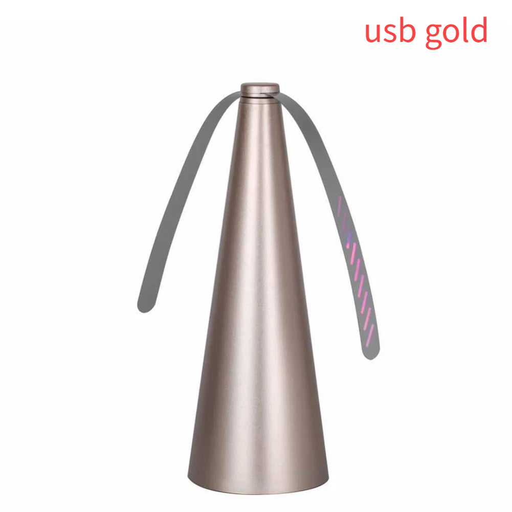 Fly Repellent Automatic Fan Fly Fans Pest Repellent Table Fan Battery/USB Powered Bug Repellent Keep Flies Away ﻿ Peaceful Pleasures Health and Wellness usb gold 100V-240V EU Plug