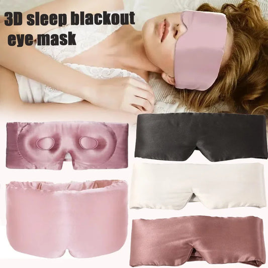 3D Mulberry Silk Sleep Mask – Total Blackout Eye Mask Unisex Silk Sleep Mask Peaceful Pleasures Health and Wellness
